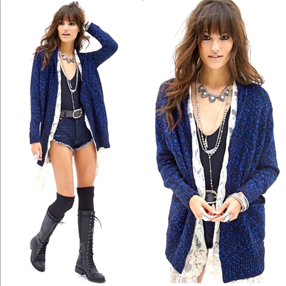 Stylish Marled Shawl Collar Cardigan.